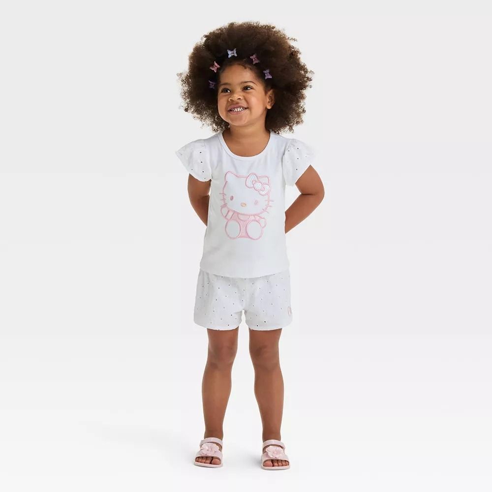 Hello Kitty Toddler Girls 2 Piece Outfit - Size 5T - NEW